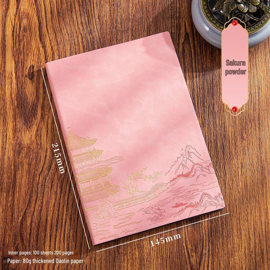 A5 Leather Chinese Style Notebook Gift Set for Business and Office.