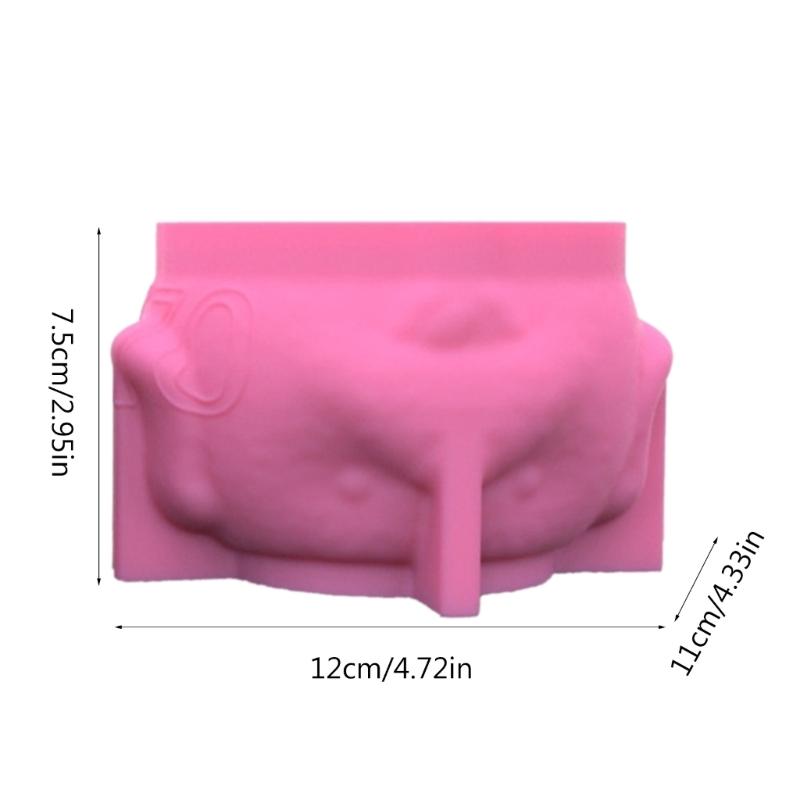 Durable 3D Silicone Mold Silicone Casting Mould Cute Dog Shape Silicone Craft Molds for Making Concrete Resin Flowerpot