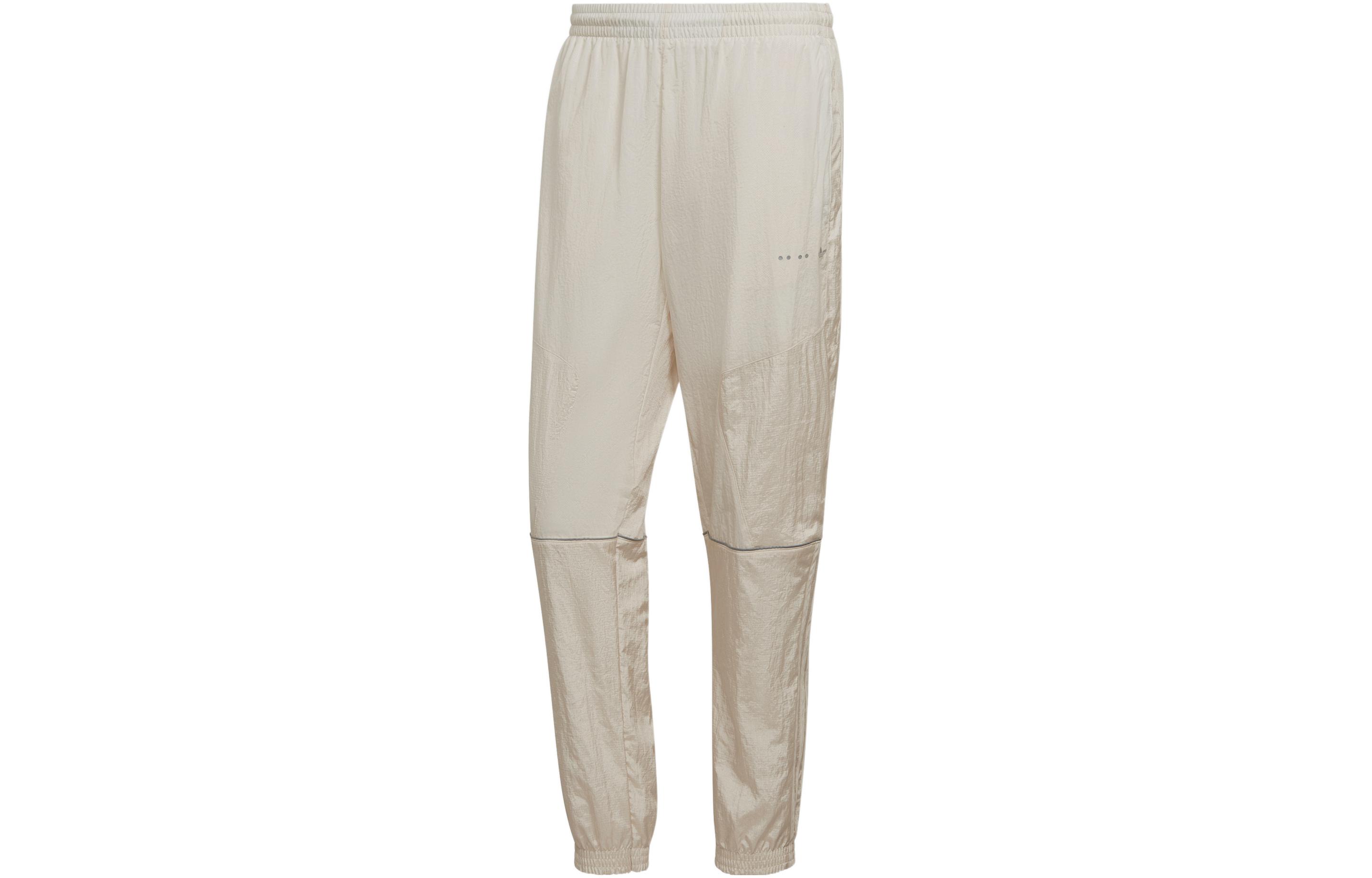 Adidas Originals Knitted Sweatpants Men s Beige Moderate Cuffed Pants HK2731 L
