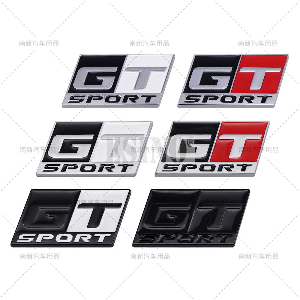 Car Styling 3D GT Sport Metal Zinc Alloy RearTrunk Fender Adhesive Badge Body Tailgate Displaceme Decorative Emblem