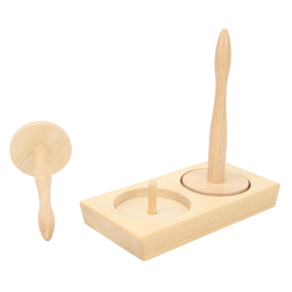 Doppelter Garnknäuelhalter Spindel Holz Näh Häkelwerkzeug Spinnwolle Fadenhalter Spender