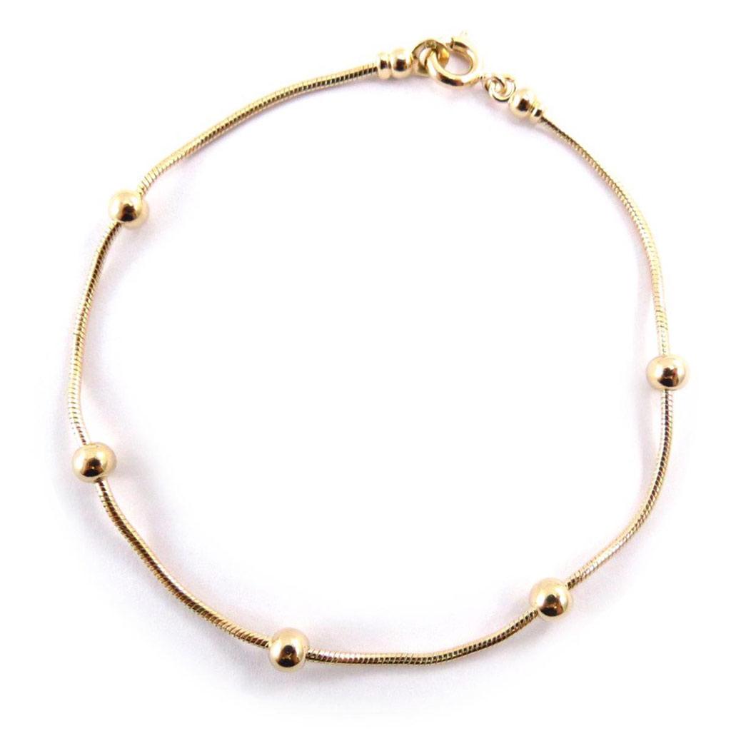 Les Trésors De Lily [A0188] - “Dotted Drops” Bracelet Gold Plated