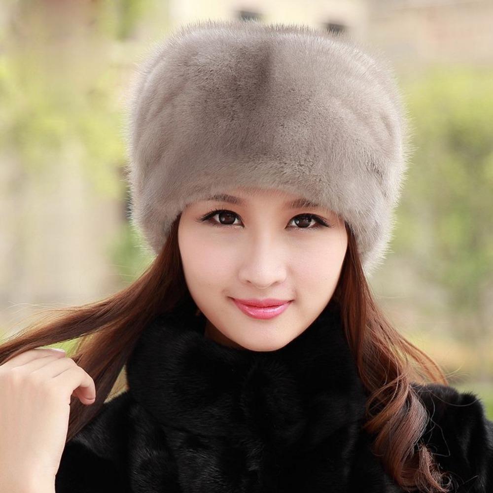 Winter Hats for Middle-aged and Elderly Women Grandma Old Lady Mother Hats Warm Autumn and Winter Elderly Environmentally Friendly Mink Hats
