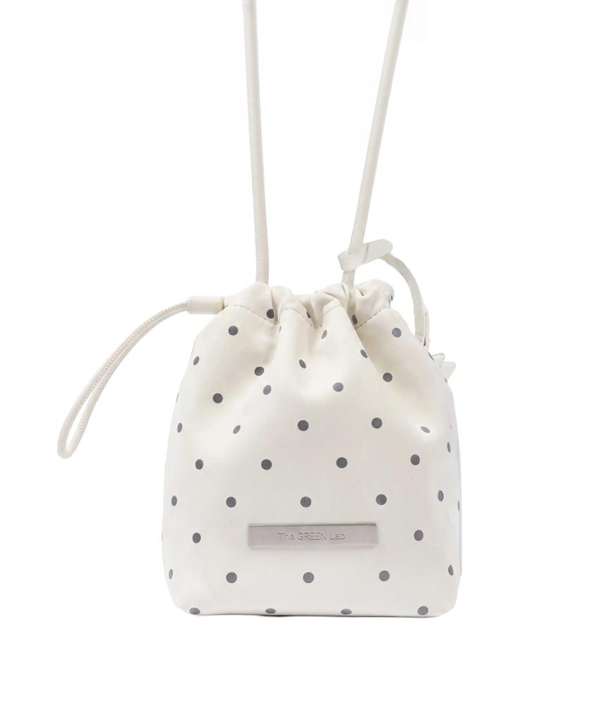 The Green Lab Polka Dot Star Charm Mini Crossbody Bag [Ivory]