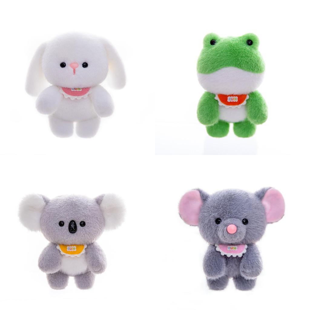 Schattige sleutelhanger met koala, konijn en kikker, gemaakt van zacht pluche, voor kinderen en tieners.