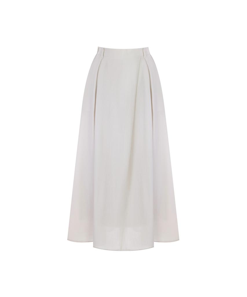 PAIGEFLYNN Back-Banded Pintuck Pleated Skirt_P6Bsk010C
