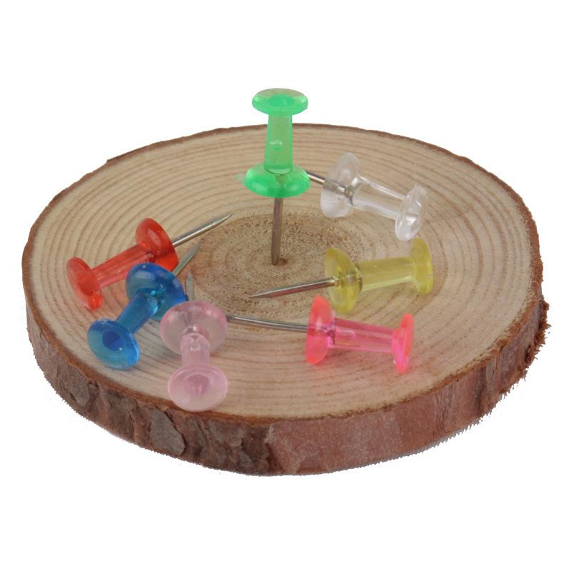 Colorful Transparent Pushpins for Art & Office Cork Boards Transparent Small Pushpins