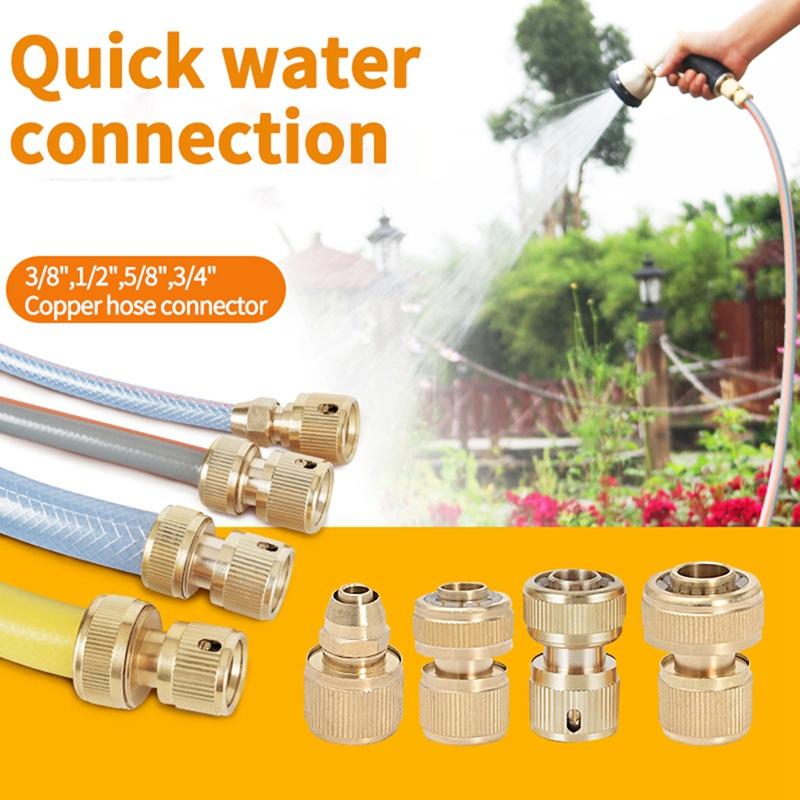 Hose Quick Connect 1/2" 3/4" Watering Water Hose Pipe Tap Adaptor Garden Hose Connector for Watering Irrigation