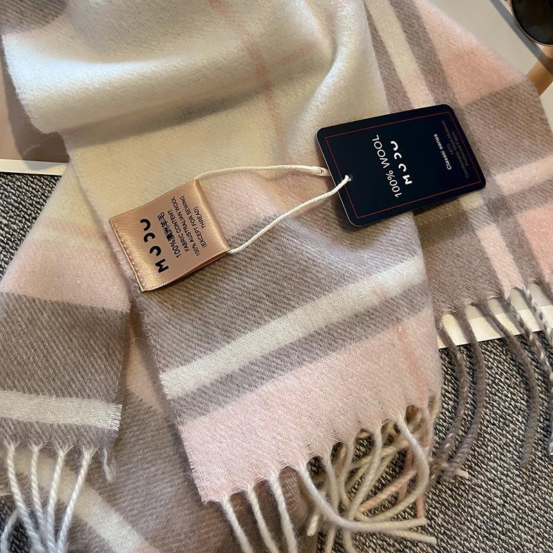 100 wool plaid scarf female winter student versatile male warm couple scarf birthday gift