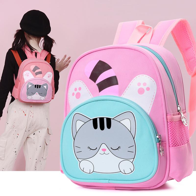 Backpack Kitten Tiger Animal Large Capacity Zipper Adjustable Shoulder Strap