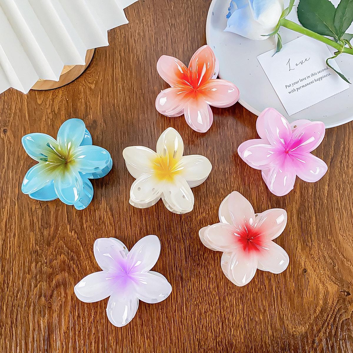 

Заколка для волос в стиле ретро «Акула» Plumeria — цветочный аксессуар для волос для женщин 8cm оранжевый