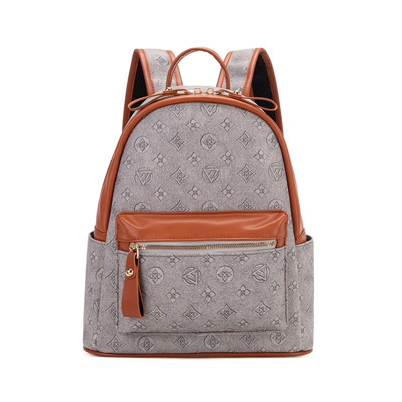 

Женский рюкзак с принтом, школьный рюкзак для школьников, ретро-рюкзак для путешествий Print синий