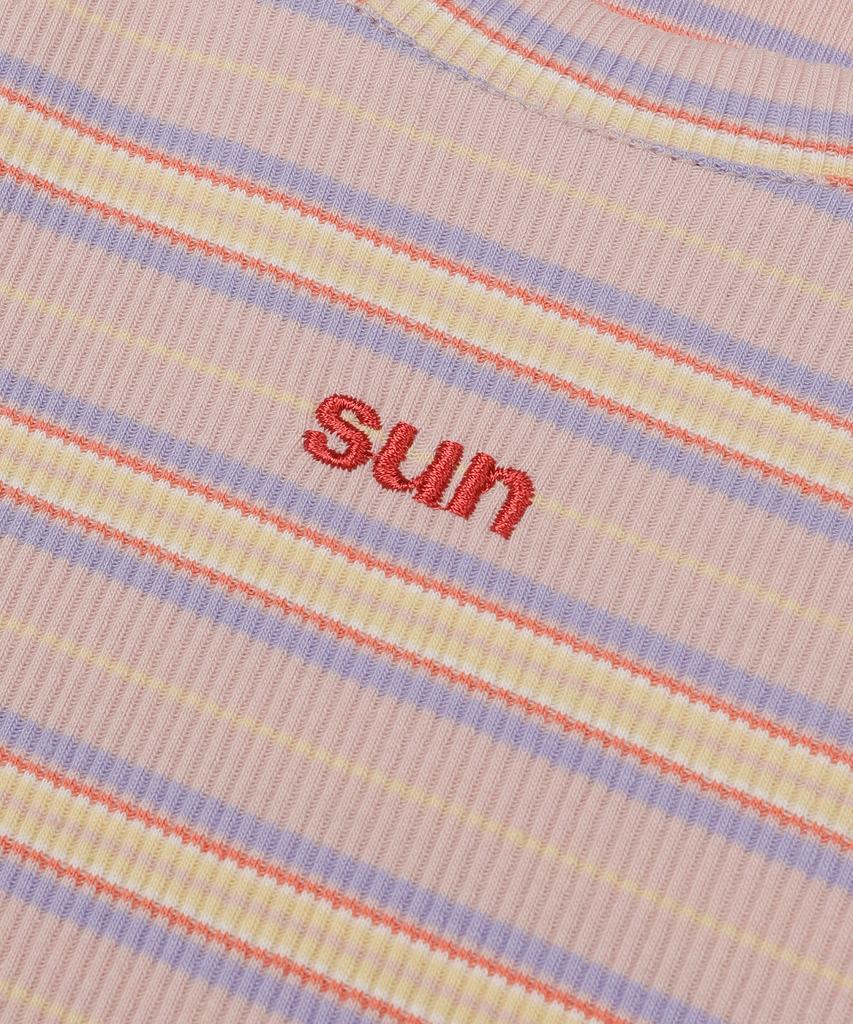 SUNDAY FRUIT MARKET W) Sun Stripe Ls Tee Pink