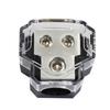 2 Way Amp Power Distribution Block, 0/2/4 Gauge In 4/8 Gauge Out Amp Distribution Block Splitter for Car Boat Audio(1 In 2 Out)