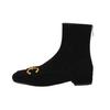 Fashion New Autumn Winter Fashion Short Boots Women Shoe Round Toe Boots Casual Chunky Low Heels Shoes for Women Back Zipper Ankle Boots