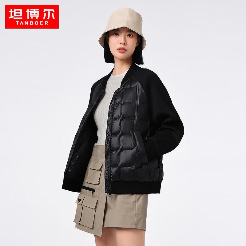 

Tanboer Women s Lightweight Goose Down Jacket with Baseball Collar 160