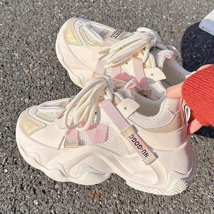 New summer dad shoes mesh platform heightening shoes ins trendy sports and leisure shoes