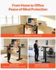 Standing Desk Frame Dual Motor, Electric Adjustable 100-180 cm Extension Length, 3 Memory Height Settings Stand Up Table Legs, Sit to Stand Desk Leg