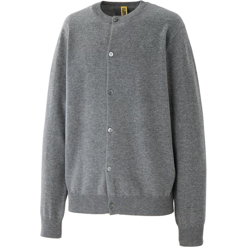 ONITSUKA TIGER Solid Color Single-Breasted Cardigan Sweater Unisex Sweater Gray 2183B364-020