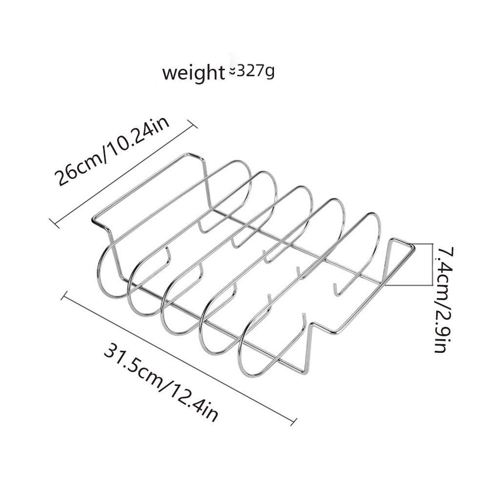 Non-Stick BBQ Rib Rack  Stand Stainless Steel Chicken Beef Ribs Grill Barbecue Steaks Rack  Camping