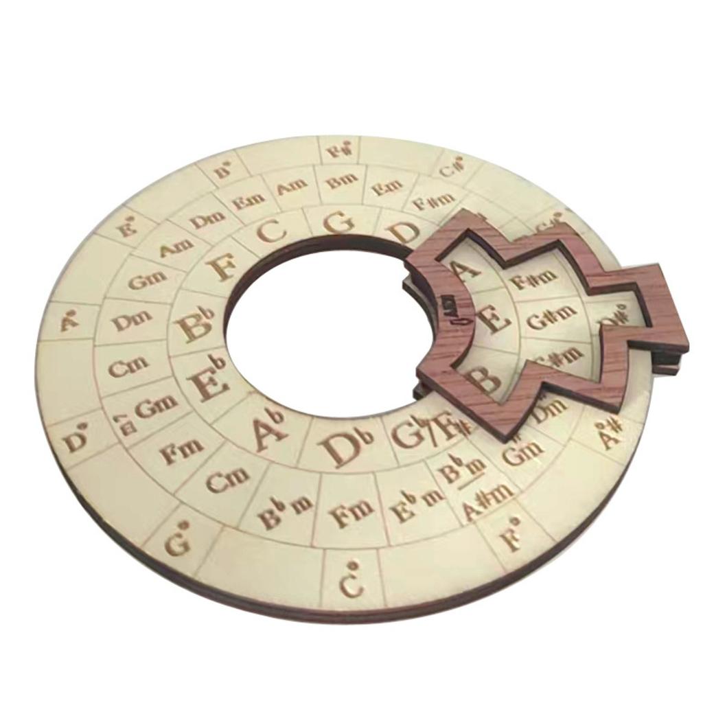 Musikmelodie-Werkzeug Holz-Melodie-Werkzeug Rundes Holz-Melodie-Akkord-Werkzeug Akkordrad Quintenzirkel