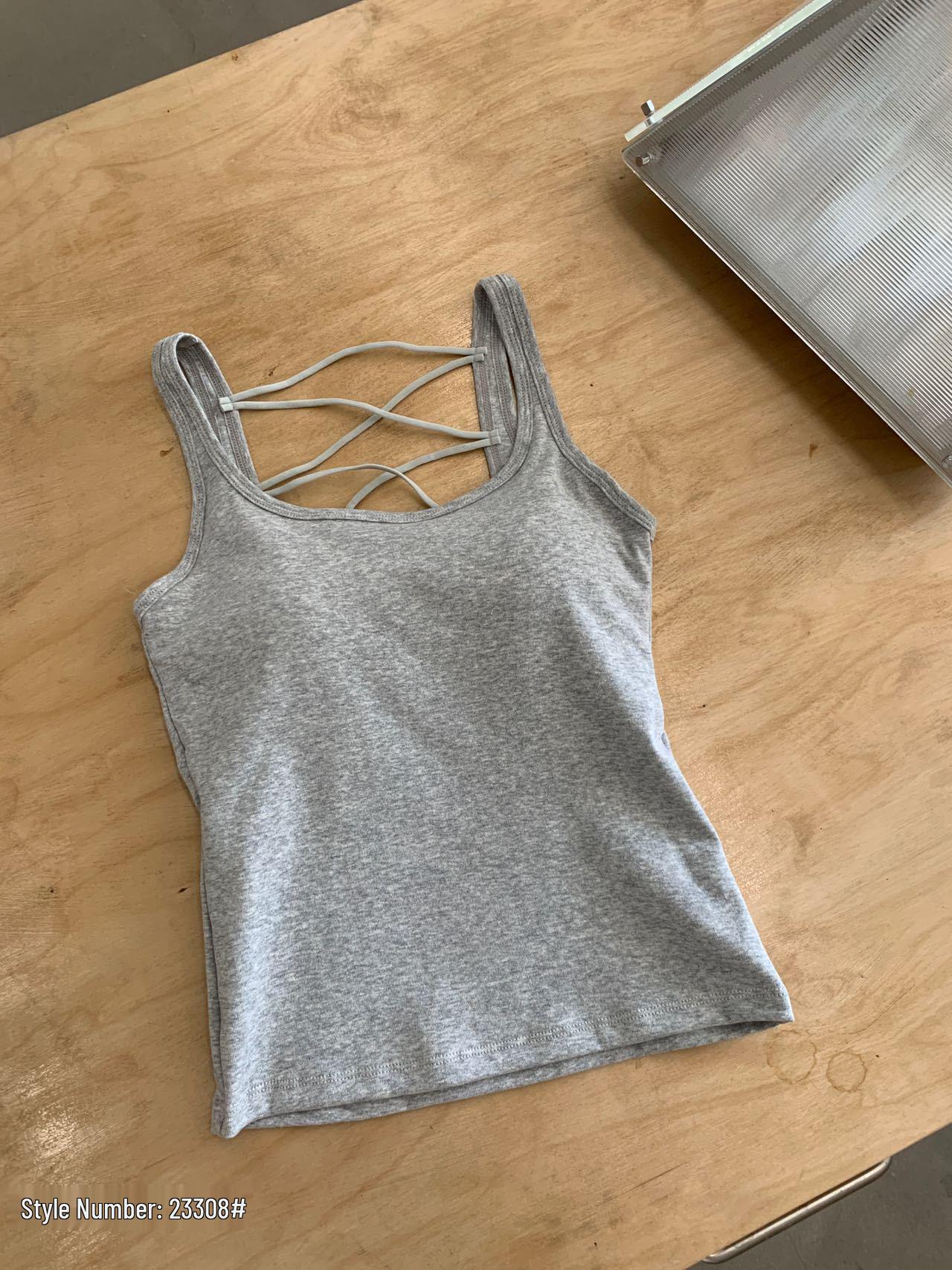 

Pure Desire White Sleeveless Knit Camisole for Summer One Size (Recommended 85-120 jin) серый