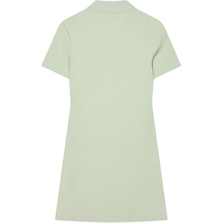 FILA Heritage Basketball Letter Print Soft Comfortable Casual Polo Dress Women dresses Light-Green F11W428317FLG