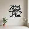 2D Religious Metal Wall Art Christian Cross Handwritten Font Personalized Home Decor Gift