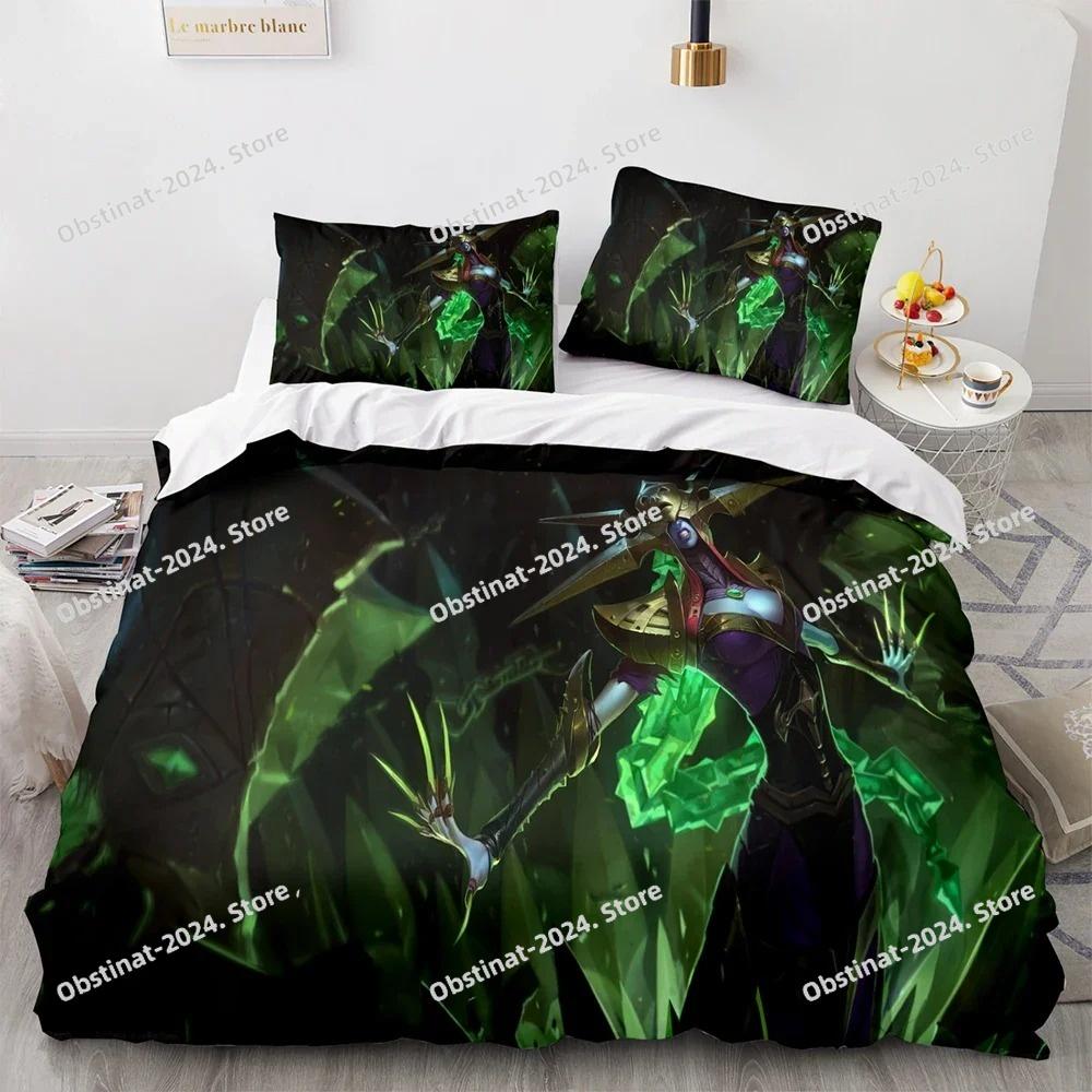 3D Print League of Heroes Bedding Set Single Twin Full Queen King Size Game Anime Bed Set Aldult Kid Bedroom Duvet Cover Sets