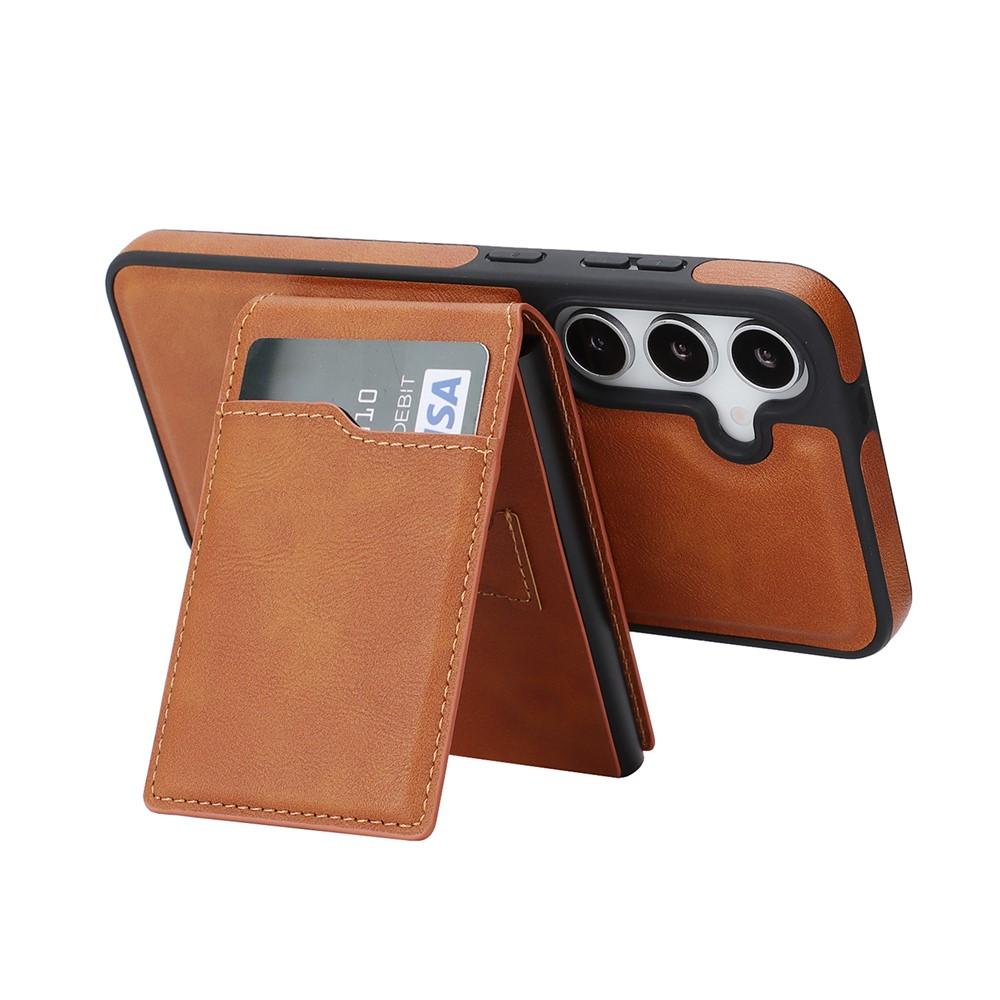 Case for Galaxy S26+ - Leather/PU, Brown, With Stand