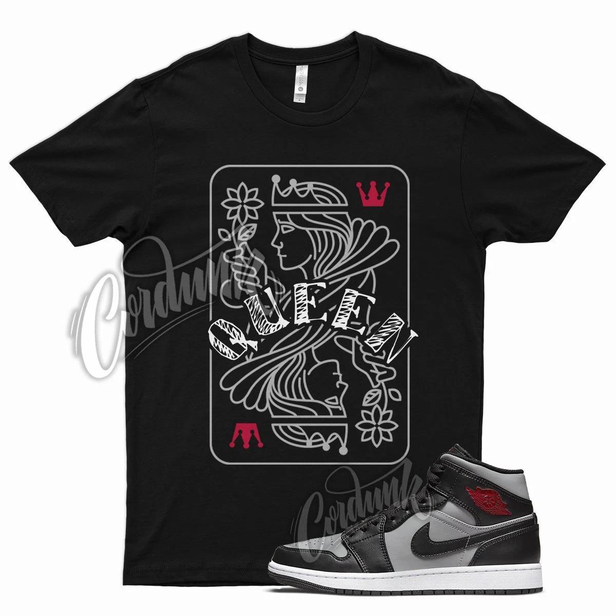 Black QUEEN T Shirt for Air J1 1 Mid Particle Grey White Gym Red Smoke OG 4XL