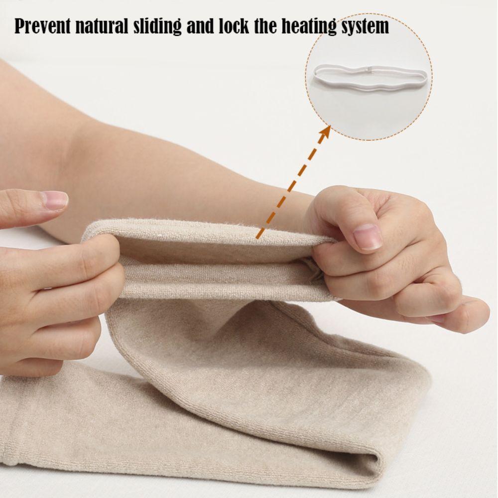 1Pair Winter Cycling Arm Sleeves Thickened Cold-proof Plush Women Men Winter Sleeves Thumb Hole Fingerless Thermal Arm Warmers