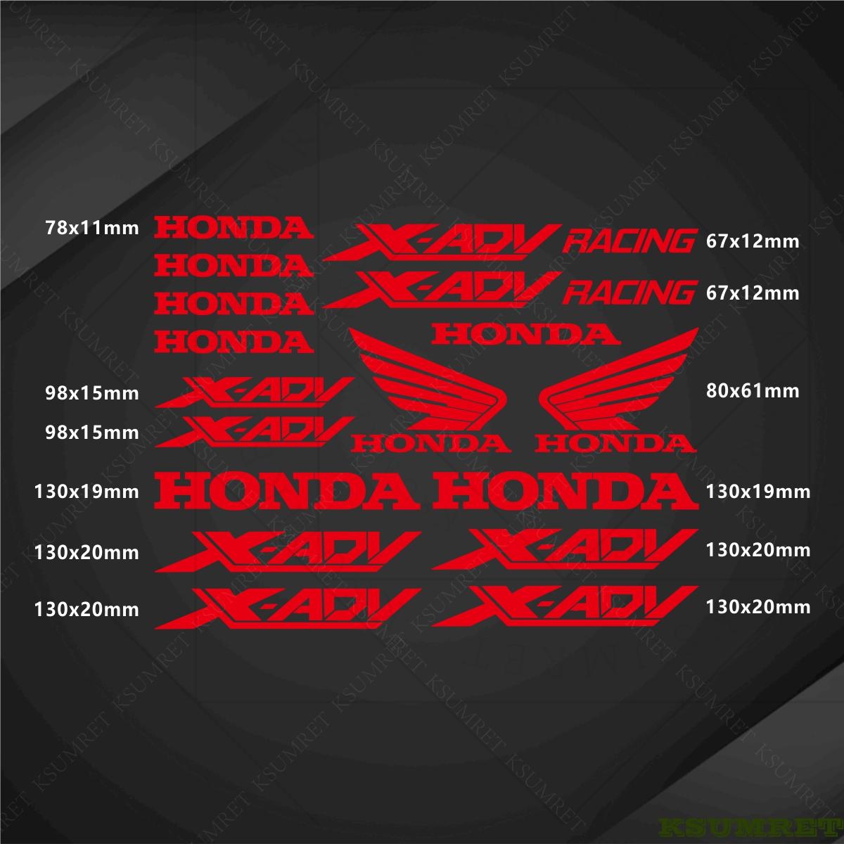 AABB1 For Honda Motorcycle Stickers X-ADV Logo Decal Waterproof красный