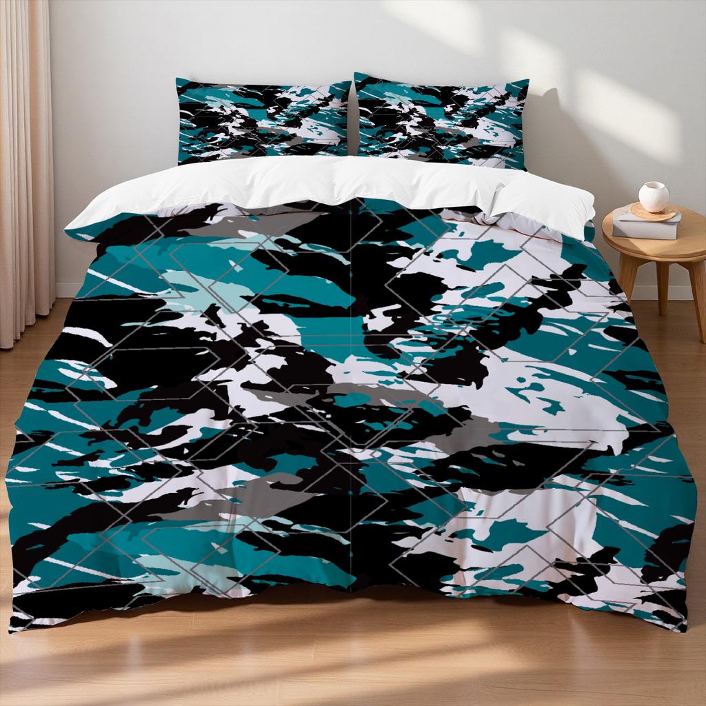 Luxury Brown Black Houndstooth Bedding Set Classic Print Duvet Cover Pillowcase Breathable Wrinkle-Free For Bedroom Decor