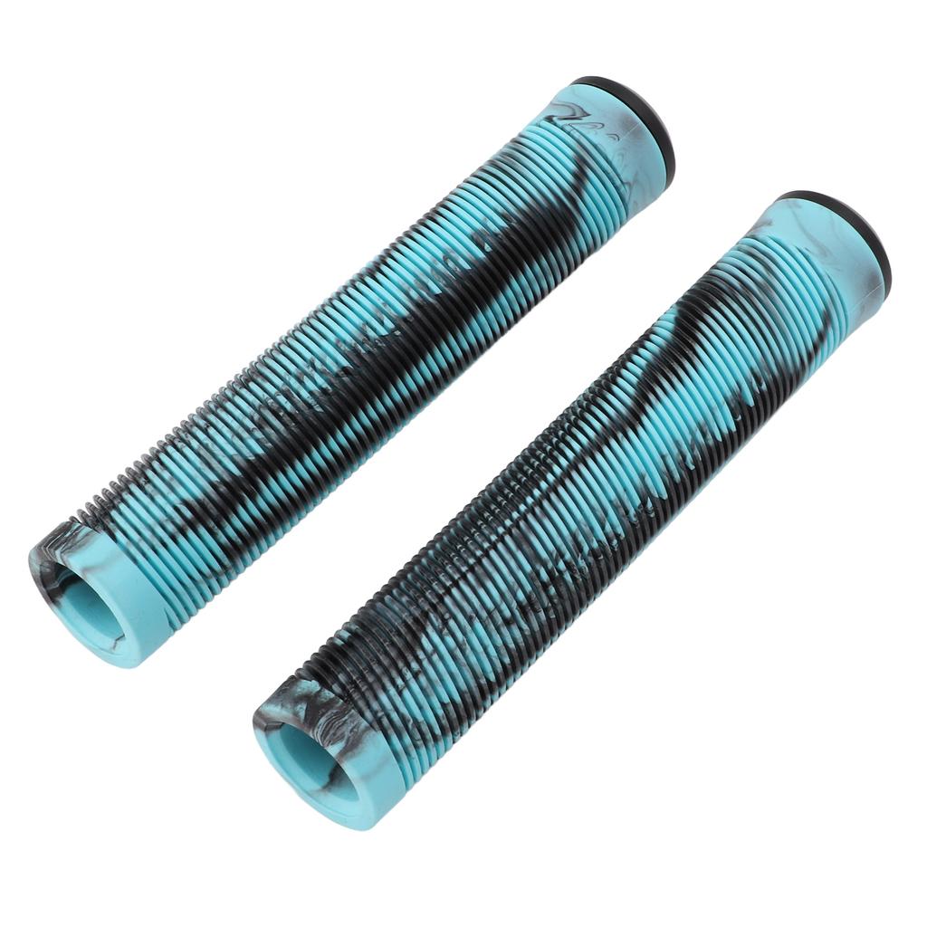 1 Pair 16cm Bike Handlebar Grips Soft TPE Rubber Anti Slip Handle Grips for Fixed Gear BicycleBlue Black