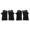2pair Black Fingerless UV Protection Gloves Manicure UV Gloves  Home DIY Nail Art Protection