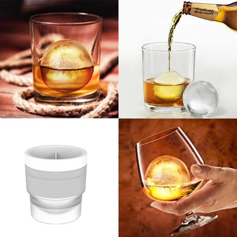 Silicone Ice Ball Mold Round Ice Bucket Summer Homemade DIY Refrigerator Freezer Ice Maker Creative Small Ice Cube Mold Bar Tool