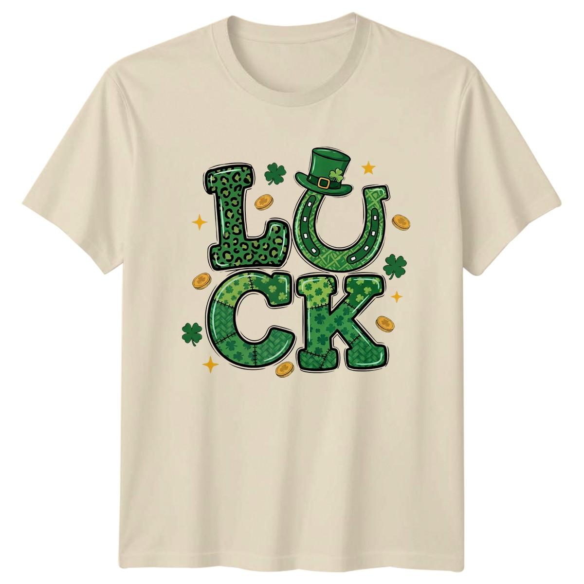 Luck T-Shirt St Patricks Day Clover Horseshoe Holiday Celebration XXXXL