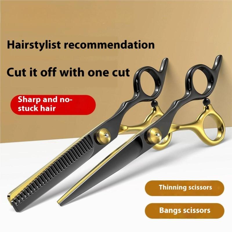 Barber Scissors Professional Hairdressing Shears, Stainless Steel Hair Clipper & Trimmer Kit, Texture Cutting Thinning Tool