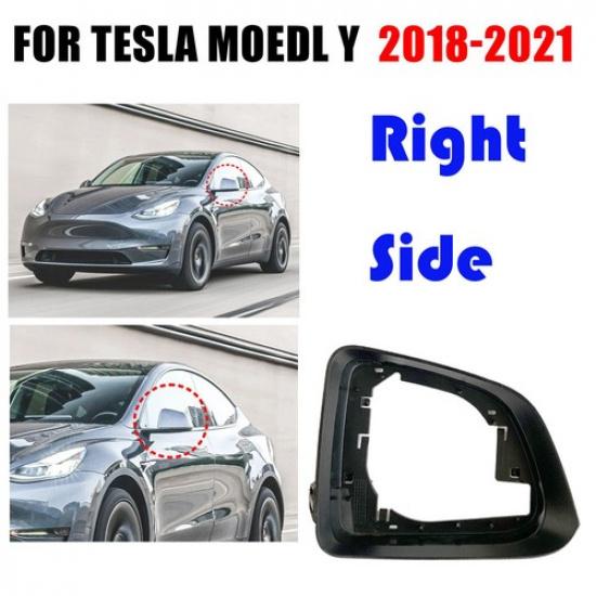 Right Passenger Wing Door Mirror Cover Side Mirror Frame for 18-21 Tesla Model Y