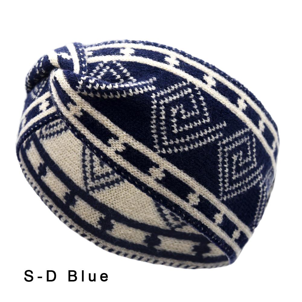 Autumn and Winter Keepwarm Knitted Twist Headband Workout Running Sport Elastic Hair Bands for Women's Turban Hair Wrap