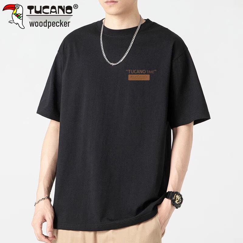 TUCANO Men's Heavyweight Loose Fit Pure Cotton Short Sleeve T-Shirt