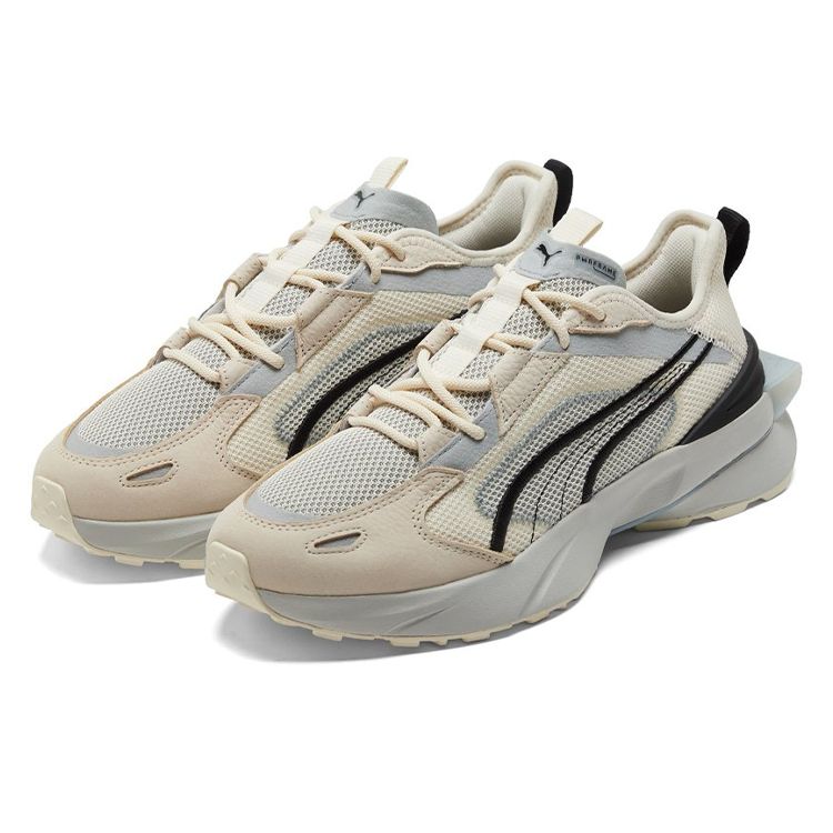 Puma Pwrframe Op-1 Fabric Handcraft Comfortable Sports Low-Top Lifestyle Shoes Unisex Sneaker Off-White Gray 383709-01