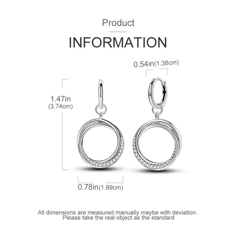 925 Sterling Copper Heart Snake Bone Pattern Cross Shell Zircon Four-pointed Star Earrings for Women Earring Fine Zircon Gifts