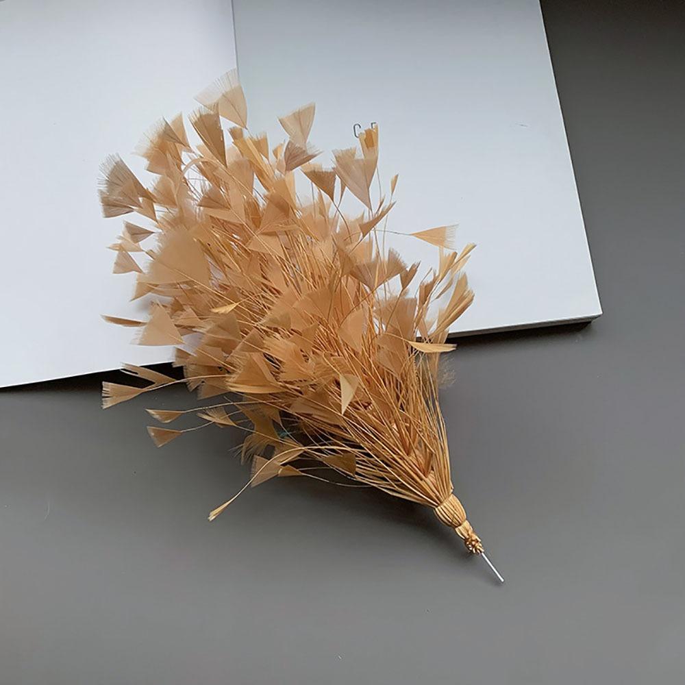 DIY Multicolor Turkey Feathers Free Bendable Triangle Tipped Feather Headpieces 25-30CM Feather Flower DIY Jewelry