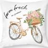 Retro American Plant Floral Print Linen Pillow Case Living Room Sofa Car Pillow Cushion
