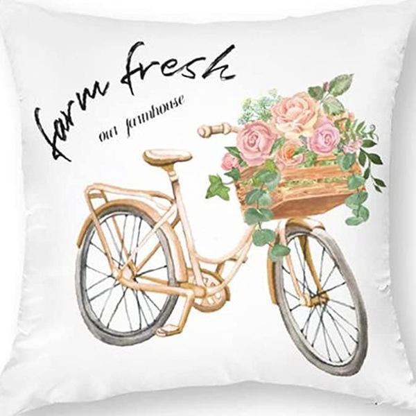 Retro American Plant Floral Print Linen Pillow Case Living Room Sofa Car Pillow Cushion