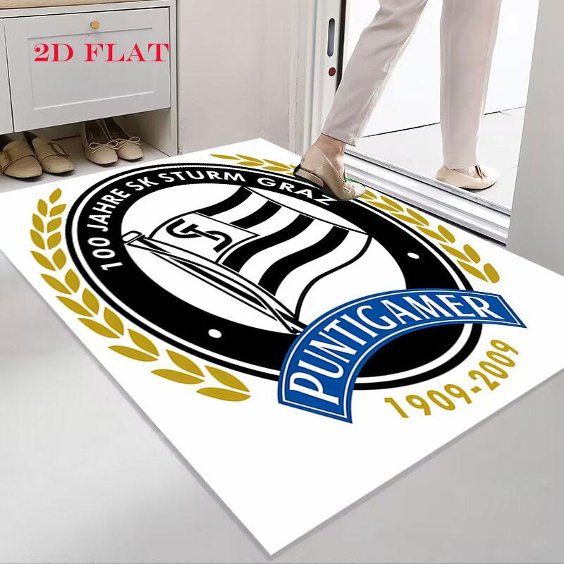 Tappeto SK Sturm Graz per Soggiorno Camera da Letto Decorazione Divano Casa, Tappetino Antiscivolo per Giochi Bambini