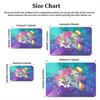Cute Cartoon Pony Area Rug,Starry Gradient Theme Non-slip Floor Mat,Decorative Carpet for Kids Room Bedroom,Washable Home Gift