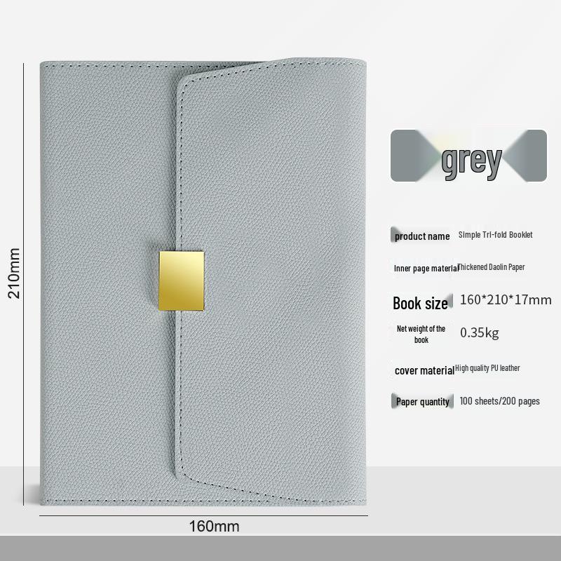 Premium Tri-fold Business Notebook with Custom Logo for Corporate Events and Gifts